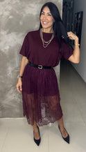 Load image into Gallery viewer, Burgandy Lace Dress

