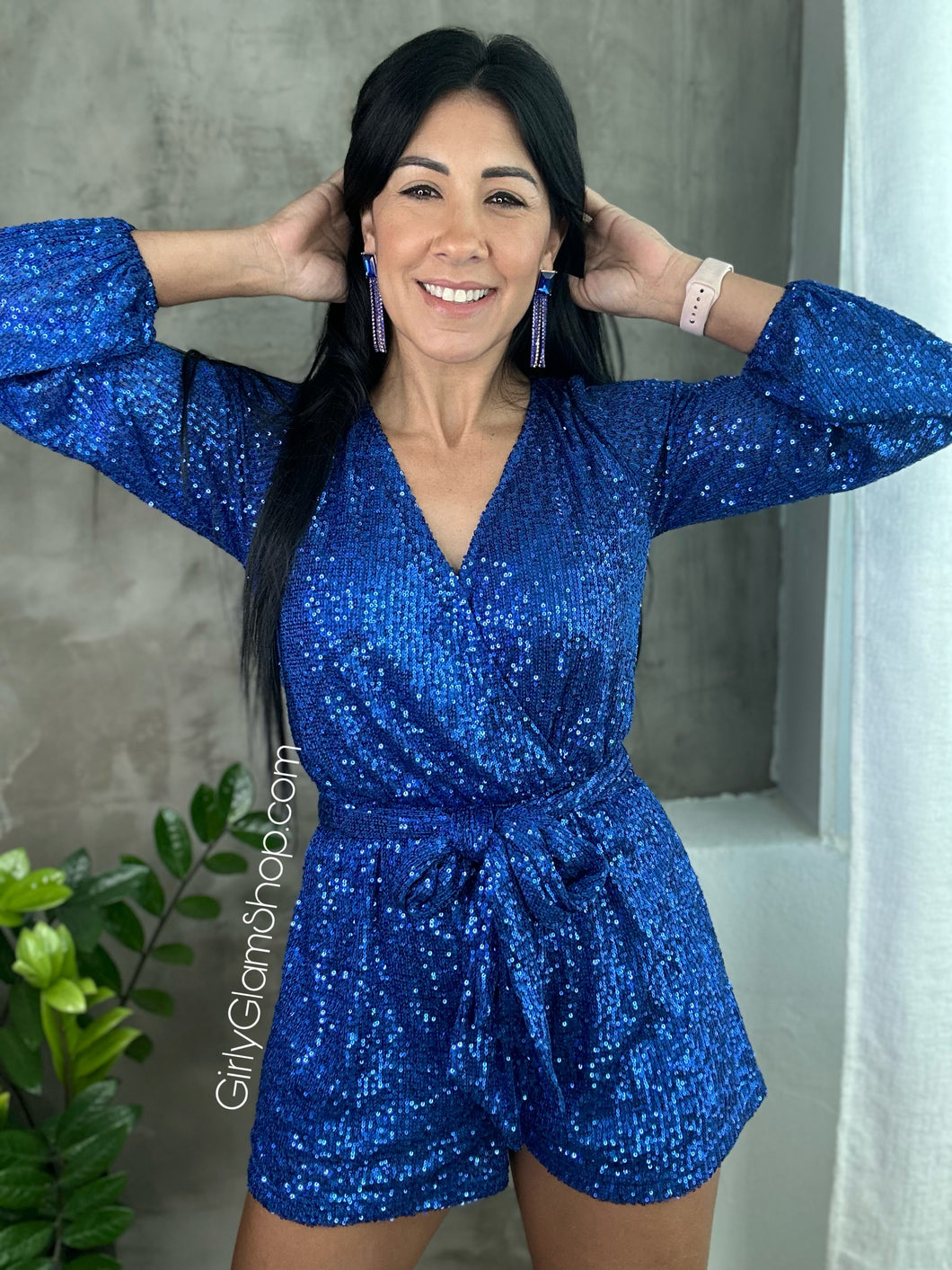 Blue shine romper